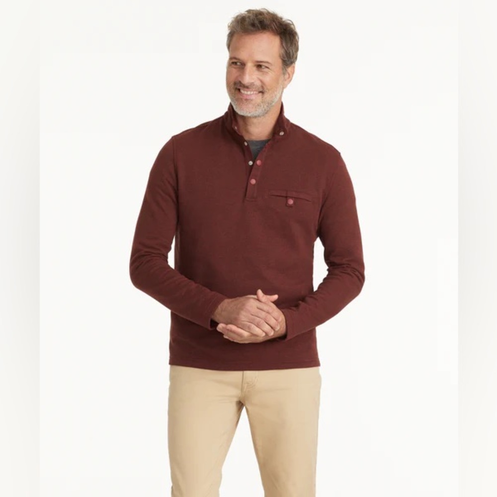 UNTUCKit Parkson Pullover – Men’s Large – Brick Red
